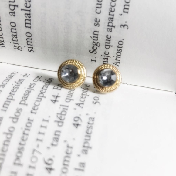 Alquimia Jewelry - JEWELED STATEMENT GOLD STUD EARRINGS